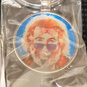 🔥Jerry Garcia of the Grateful Dead/Jerry Garcia Band Keychain NWT